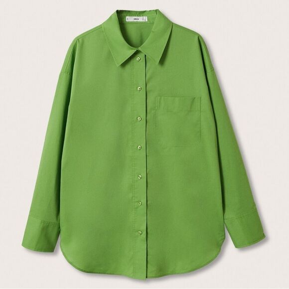 Mango Oversized Cotton Poplin Shirt New - Picture 2 of 9